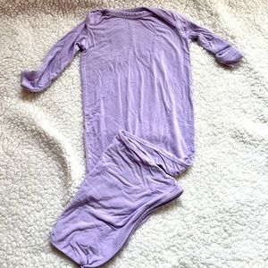 Posh Peanut Zippered Layette Gown 0-3 Month